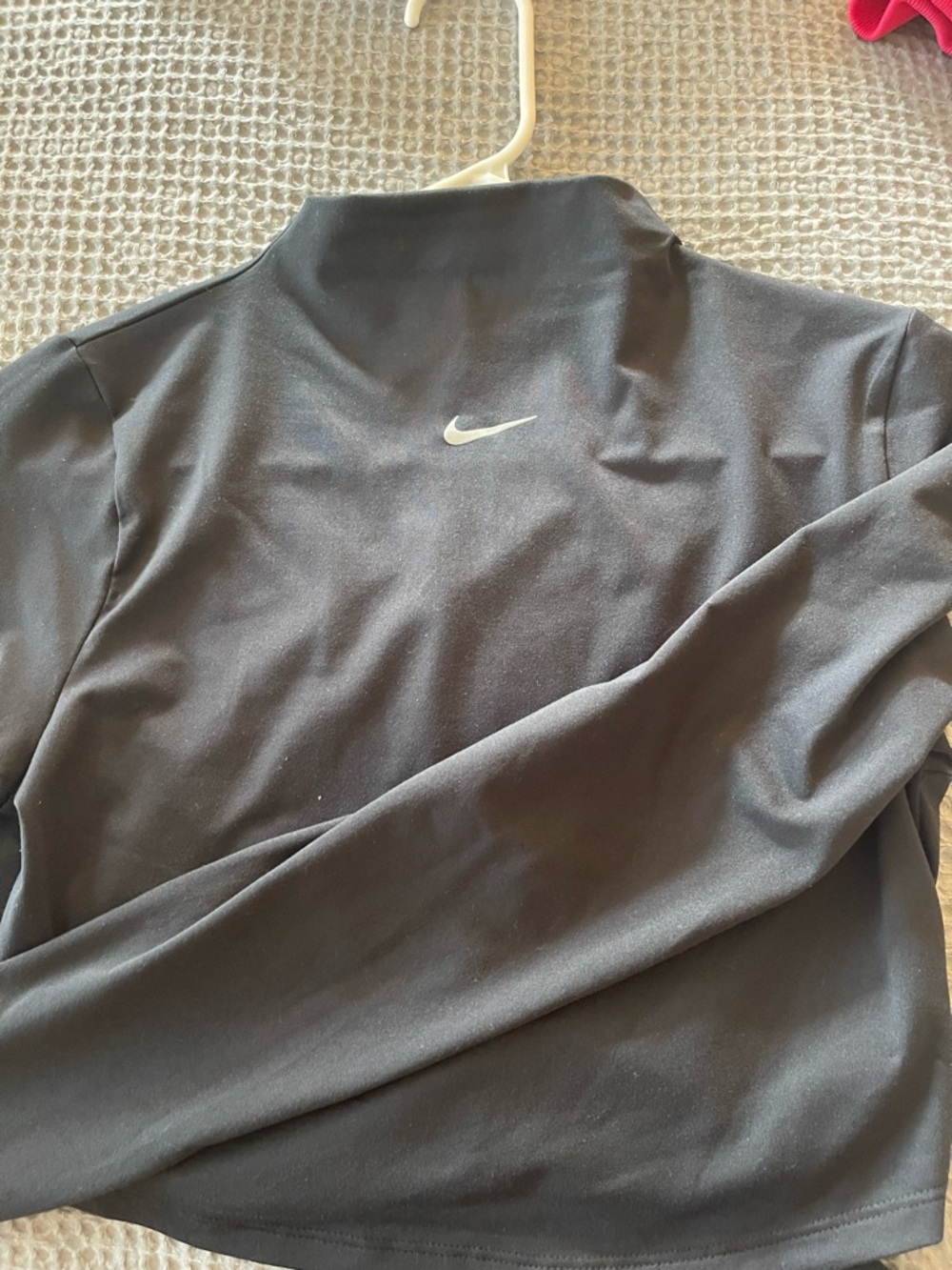 Nike Black Athletic Long Sleeve Top with Swoosh